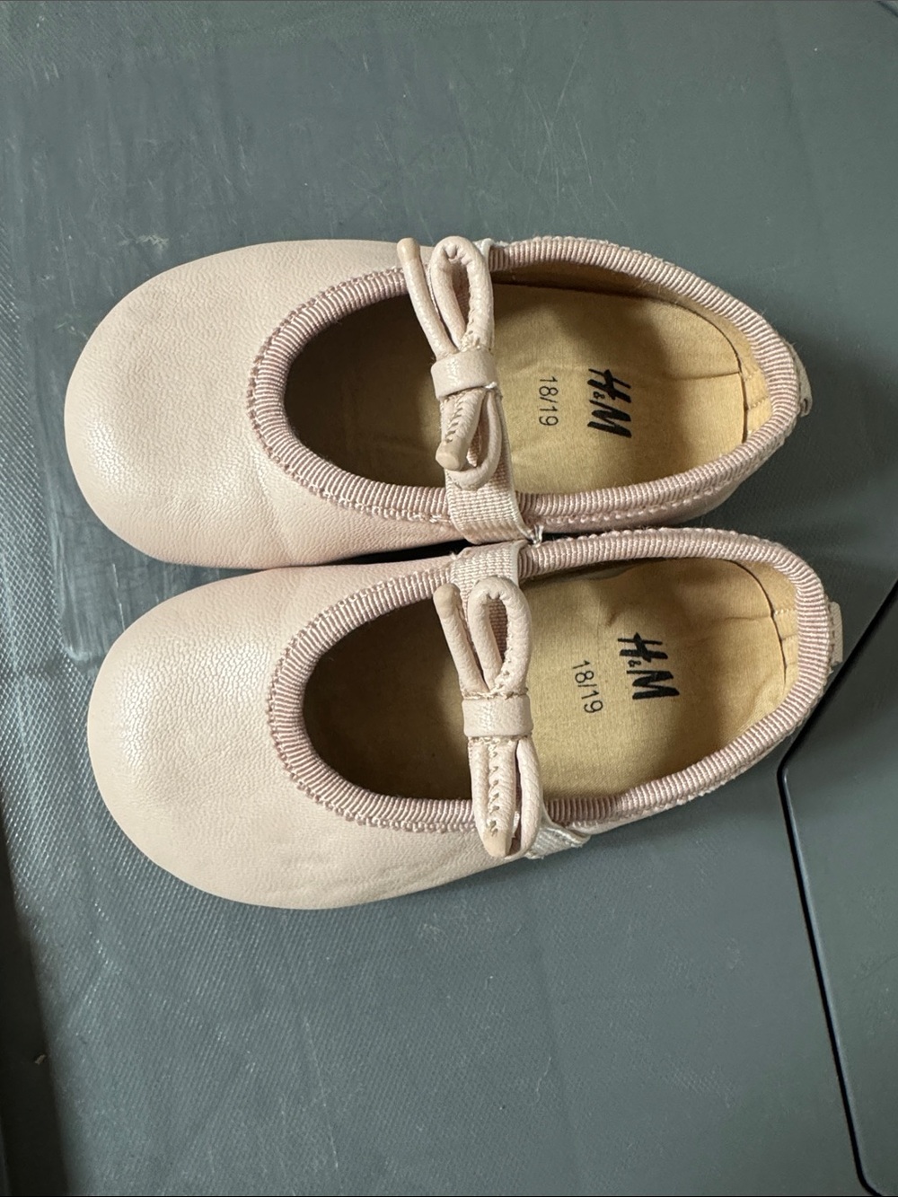 H&M Girls' Blush Bow Mary Jane Shoes